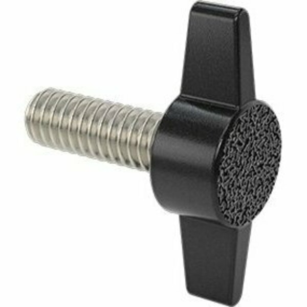 Bsc Preferred Plastic-Head Thumb Screws Two-Arm 1/4-20 Thread 3/4 Long, 10PK 91185A921